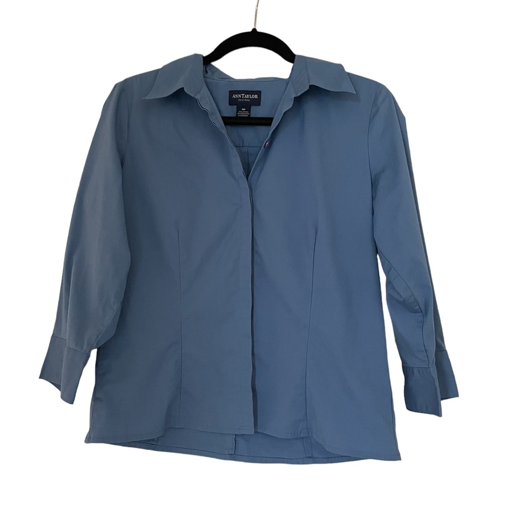 Ann Taylor Blue Button Down Shirt